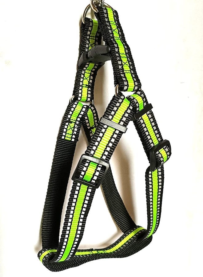 Pups&Pets Pets Reflective Harness with Leash | Adjustable Durable 0.75 inch Vest Harness and Leash | Comfortable Walking Harness Set for pet & Dog (Green) - Image 2